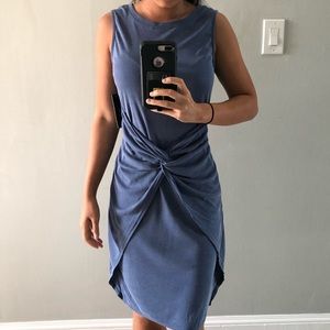 Semi fitted light blue dress